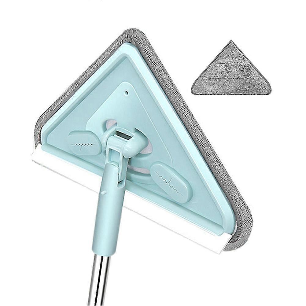 Triangle Mop, Cleaning Mop with Long Handle, Multifunctional Triangle Mop for Ceiling Wall Floor Window 1 Cloth