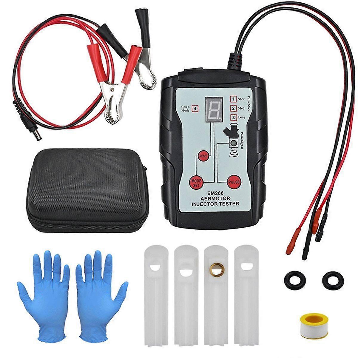 Injector Tester Cleaner 4 Pulse Modes 4 Test Leads Car Cleaning Injector Work with Pressure