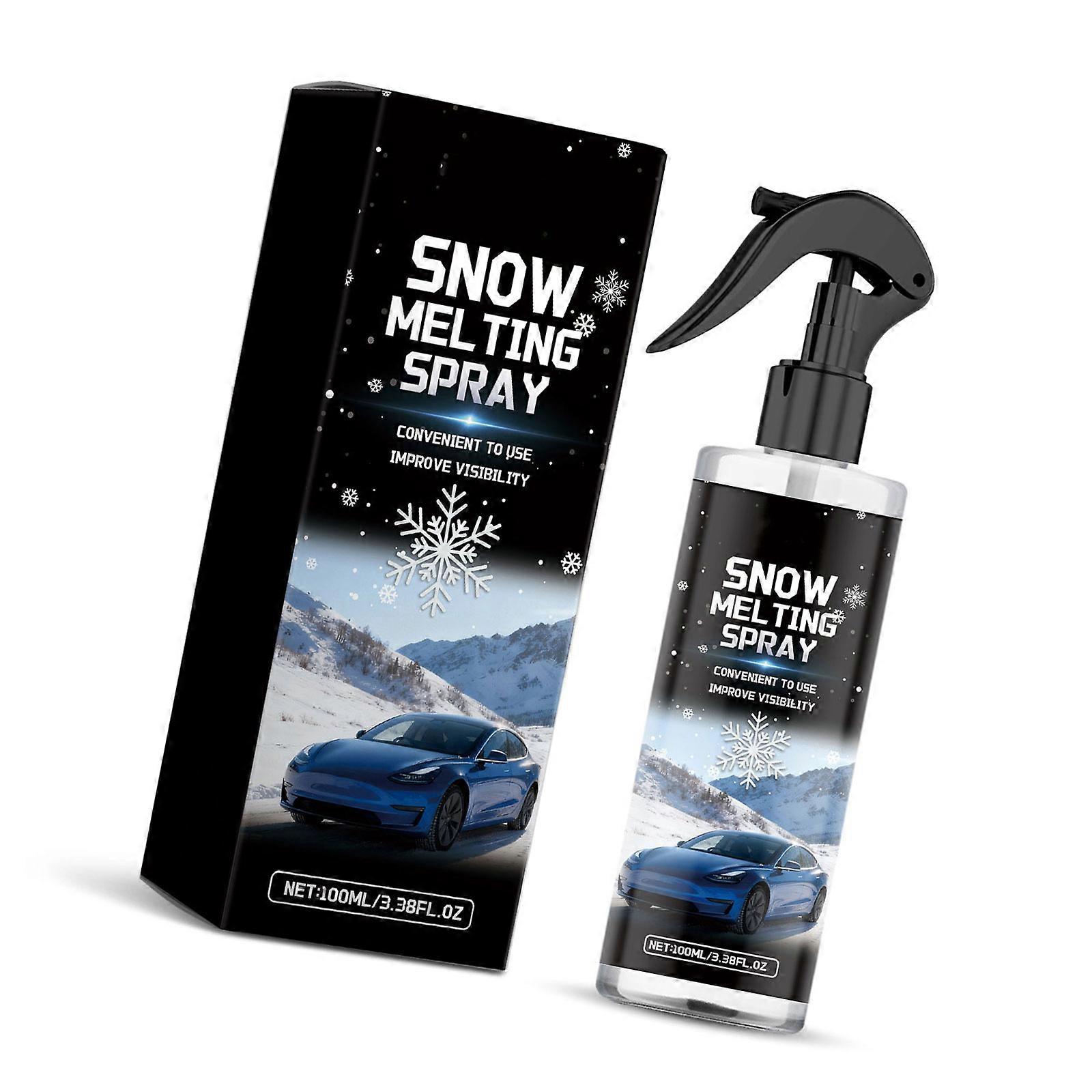 100ml Fast Acting Deicer Sprayed For Vehicle MirrorGlass Removes Ice Snow Instantly Compacted Bottle Winter Vehicle Care Multicolor