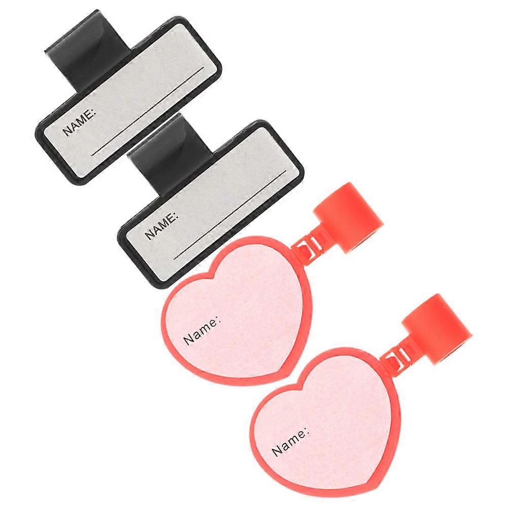 Stethoscope Name Badges with Clip for Daily Use Made of Plastic in Assorted Color 4Pcs