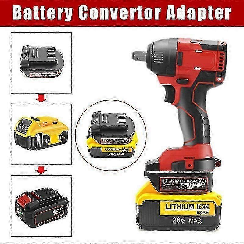 w Adapter Converter for Dewalt 18V 20V Li-ion Battery To for Devon 20V Power Tools