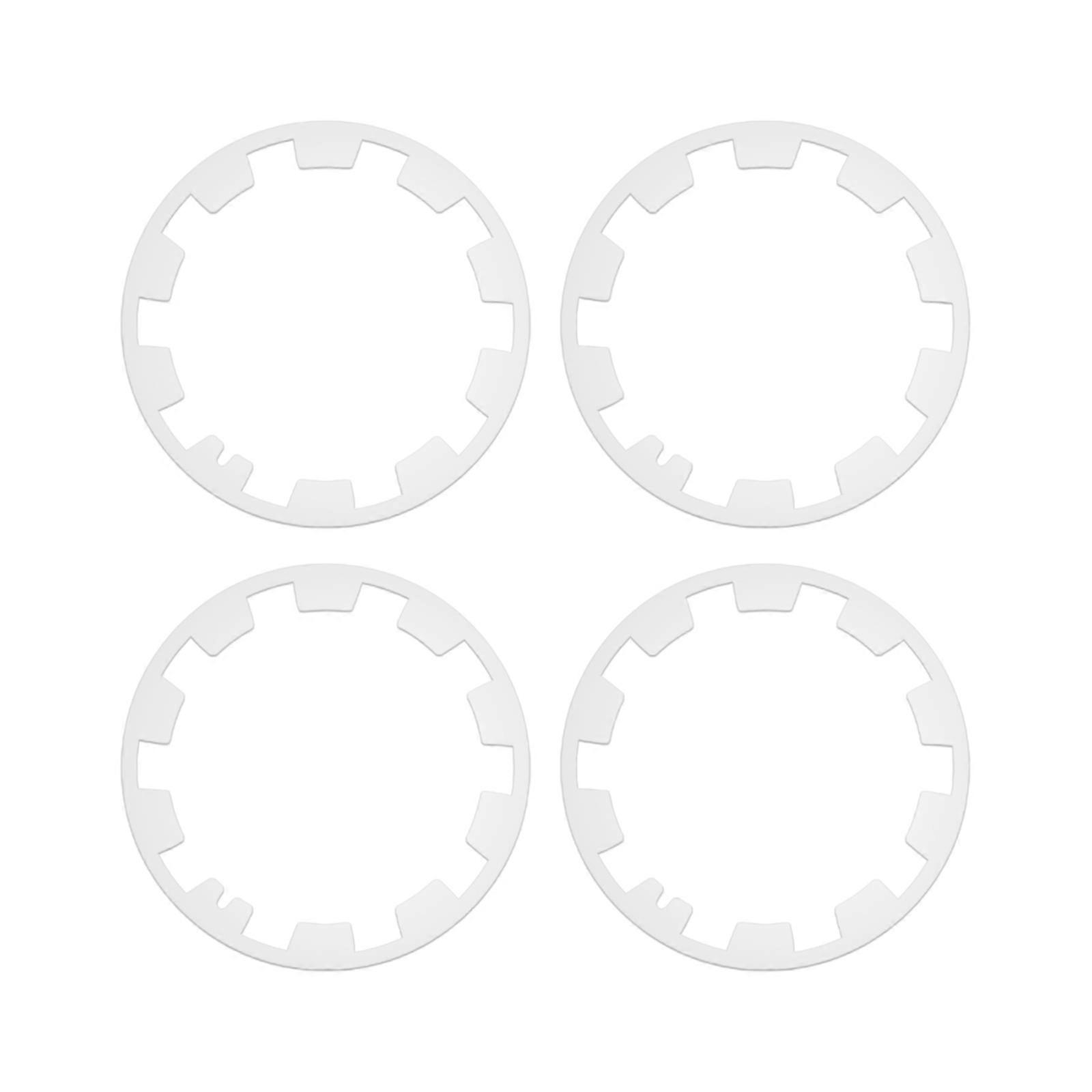 Premium 20 Inch Hub Cap Protector Set High Performances Material Resists Chipping Wear Hassle Less Installation Without Tool  White