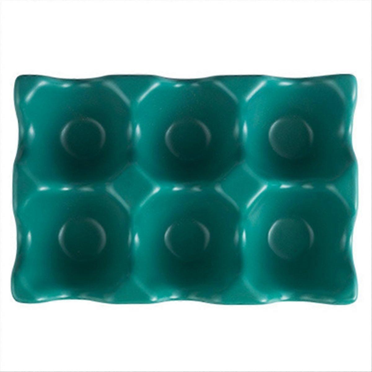 Kitchen Supplies Egg Tray Household Ceramic Tableware Supplies green