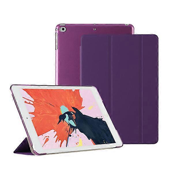 Fits compatible with iPad 10.2, Air34 leather case, Pro11 compatible with Apple tablet, intelligent sleep hard shell, purple, compatible with iPad
