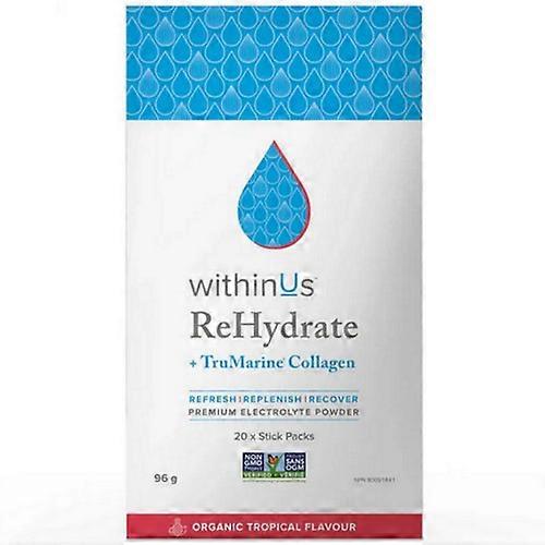 WithinUs Rehydrate Collagen Box Tropical, 20 Count