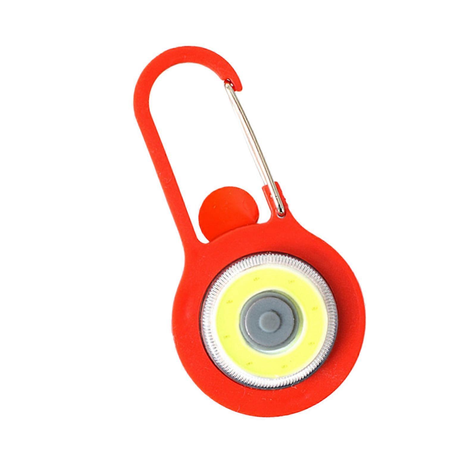 Bright Torch with Hook Handheld Emergency Light Camping LED Flashlight Pocket Lamp Portable Keychain Lights Enduring  Red