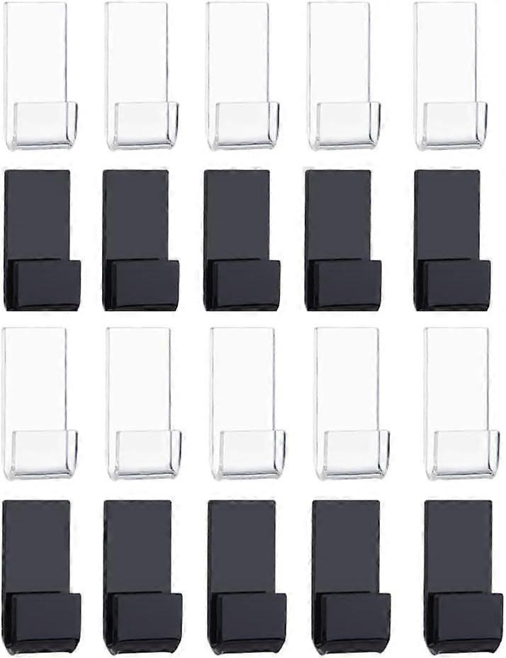 20 Pcs Vinyl Record Wall Mount Display Self Adhesive Vinyl Shelf Acrylic No Drill Shelf Stand Racks for Album Covers Single LP Listening Card Display 