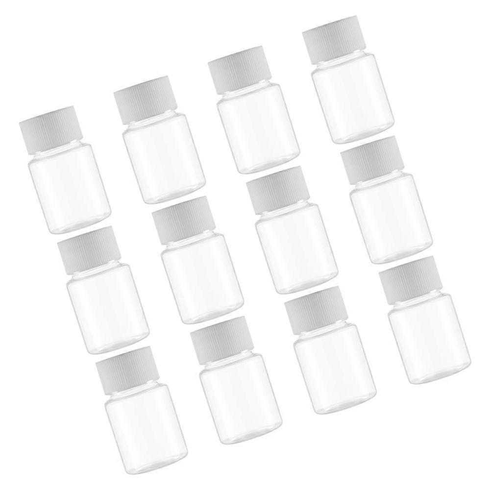 Plastic Empty Pill Bottle for Medicine Storage 60Pcs Transparent Pack