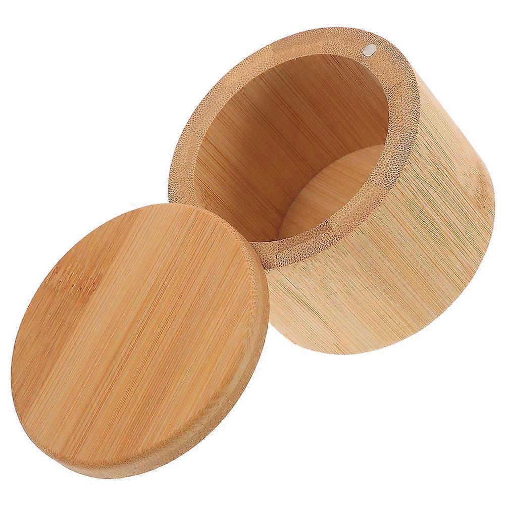 Bamboo Seasoning Jar for Storage Use Compact Salt Holder