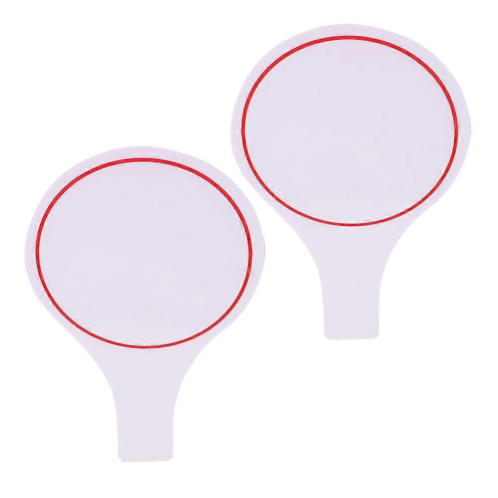 Handheld Blank Scoreboards for Judges with Dry Erase Function 2Pcs Red Foam