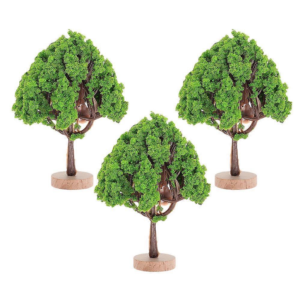 Mini Dollhouse Trees for Decor 3Pcs Realistic Model Street Trees