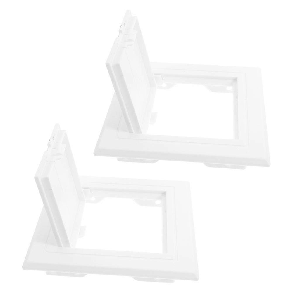 White ABS Ceiling Hatch Cover for Air Conditioner Access 2Pcs Durable