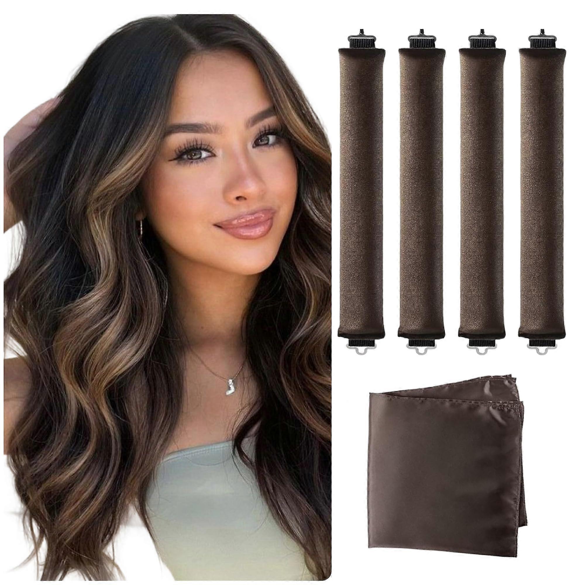 Heatless Curlers Headband for Overnight Curls, Soft Foam No Heat Rollers for Long Hair Women