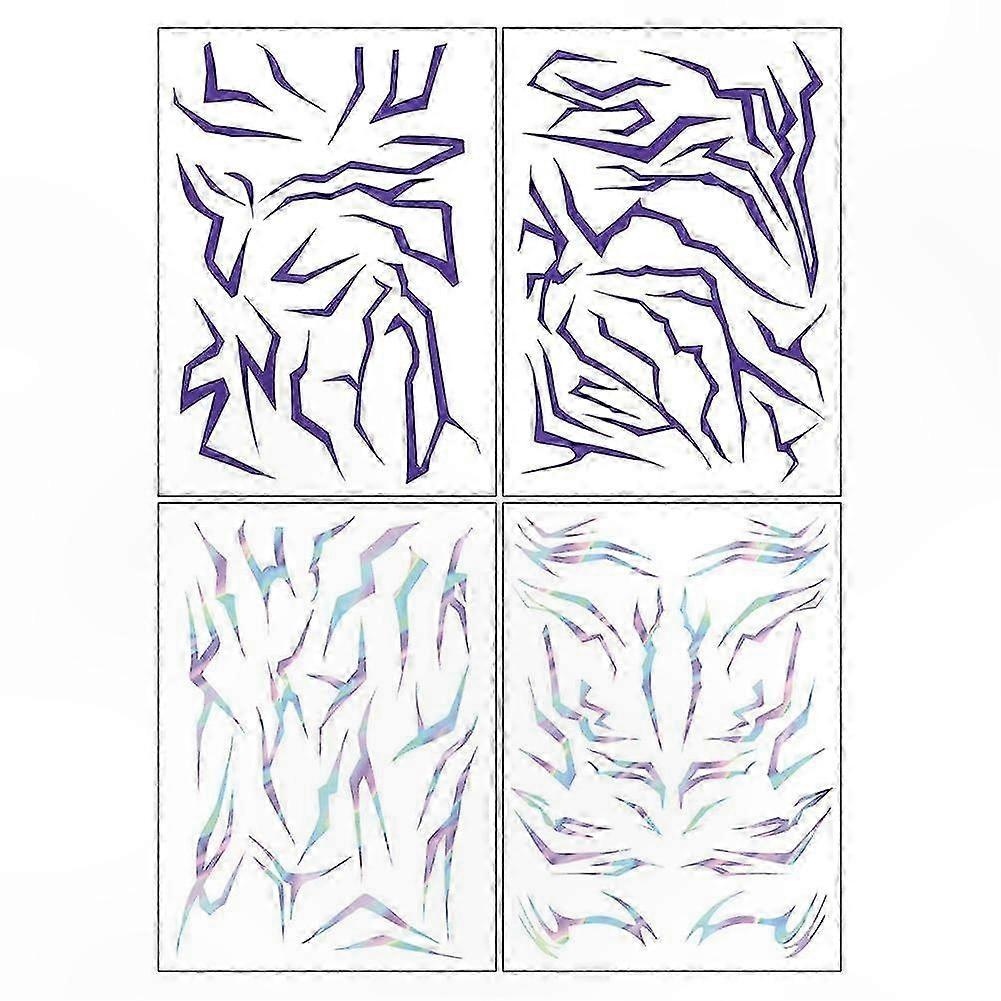 Purple Demon Hunter Temporary Tattoos for Cosplay Makeup Sticker Kit