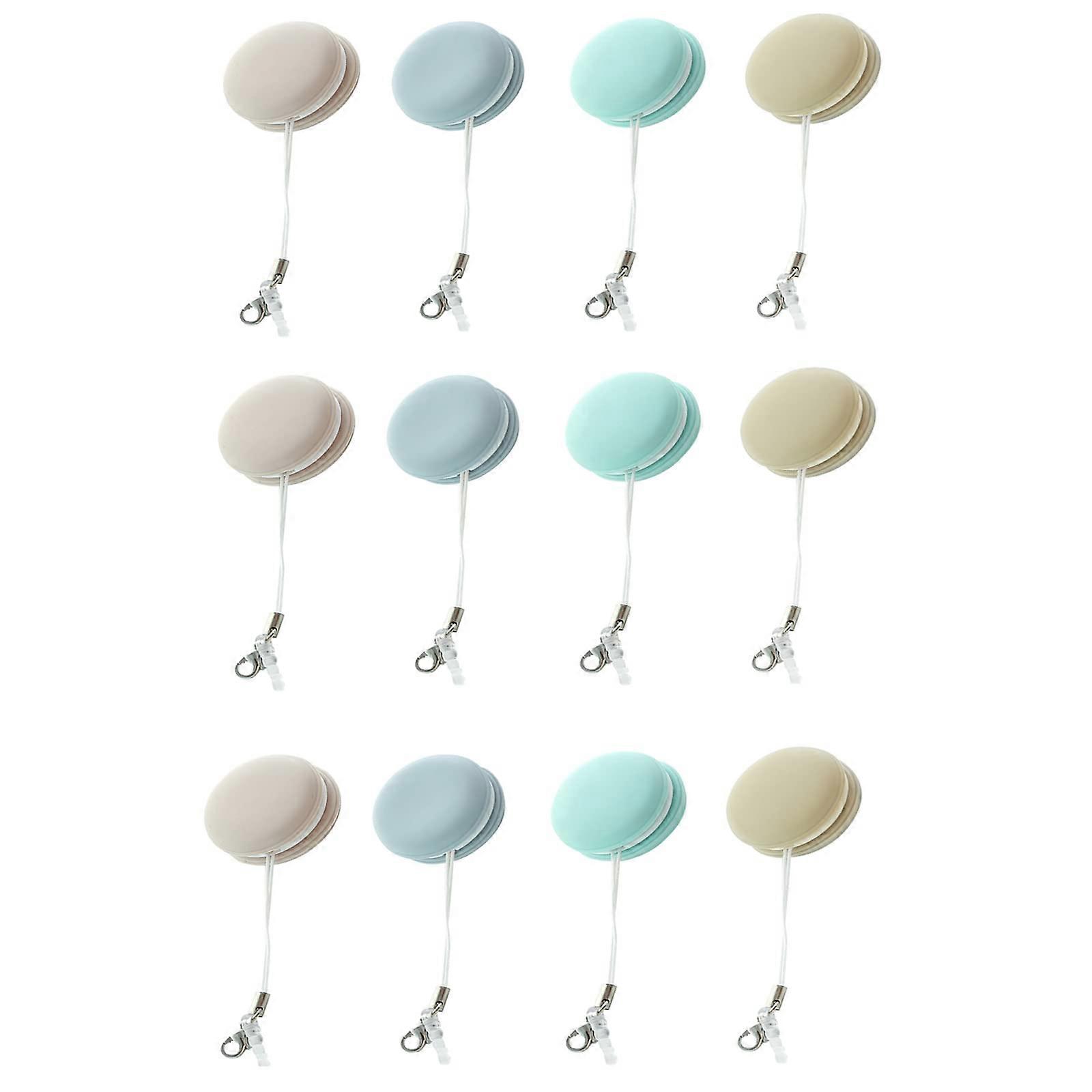 12 Pack Mini Macaron Screen Cleaner Keychain, Dual Function Microfiber Cloth for Phone and Glasses