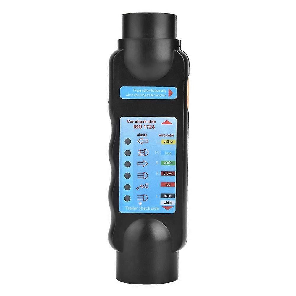 Trailer Light Tester for 7 Pin Trailer Plug, Universal Wiring Connector, 12V, European Standard
