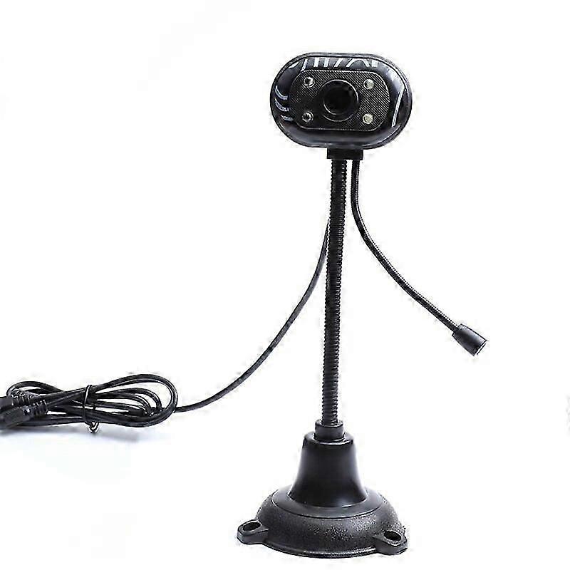 4-LED HD Computer Webcam With Microphone For Desktop Laptop Computer Camera