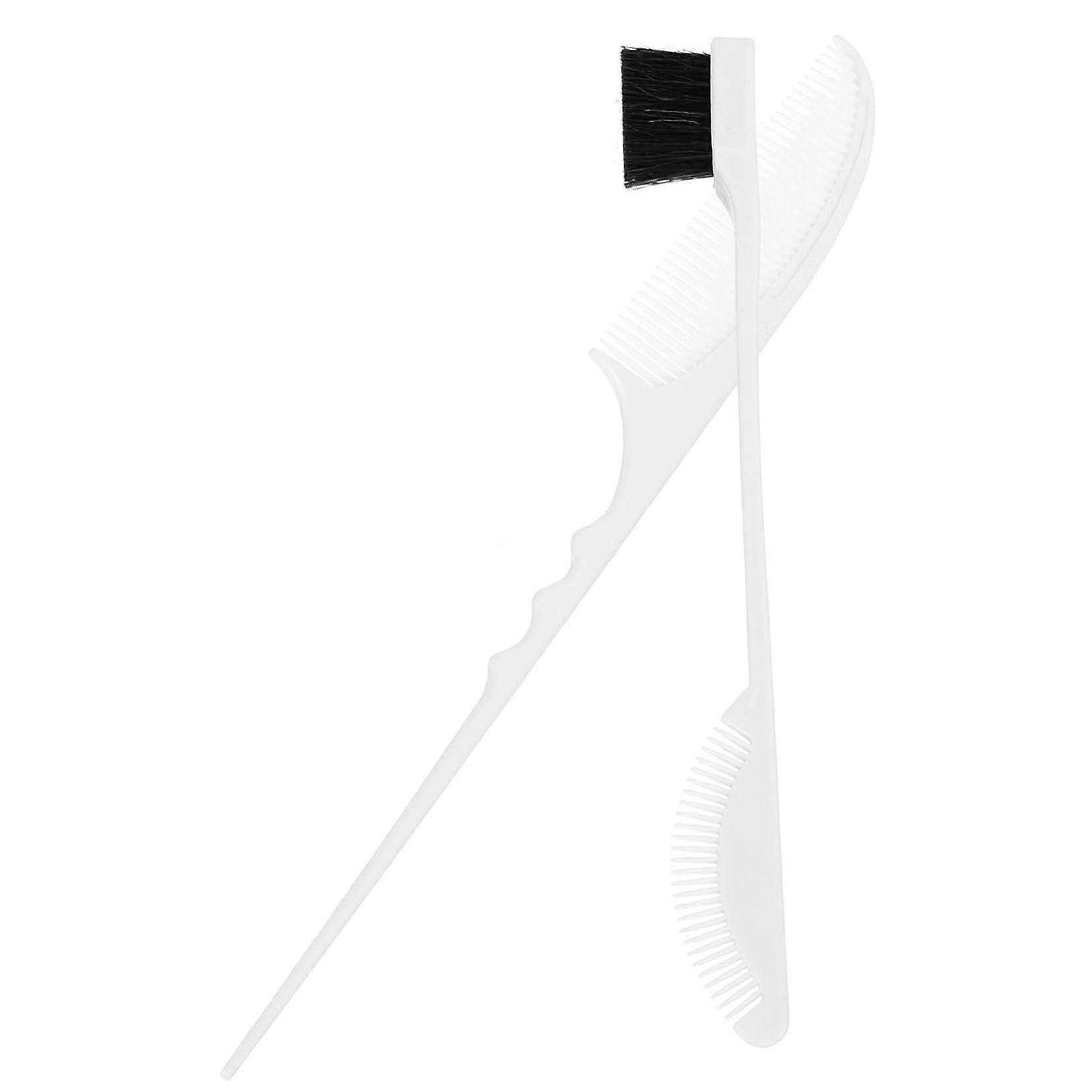 Hair Styling Comb Set with Edge Control Brush for Precise Hair Sectioning and Dual Function Styling