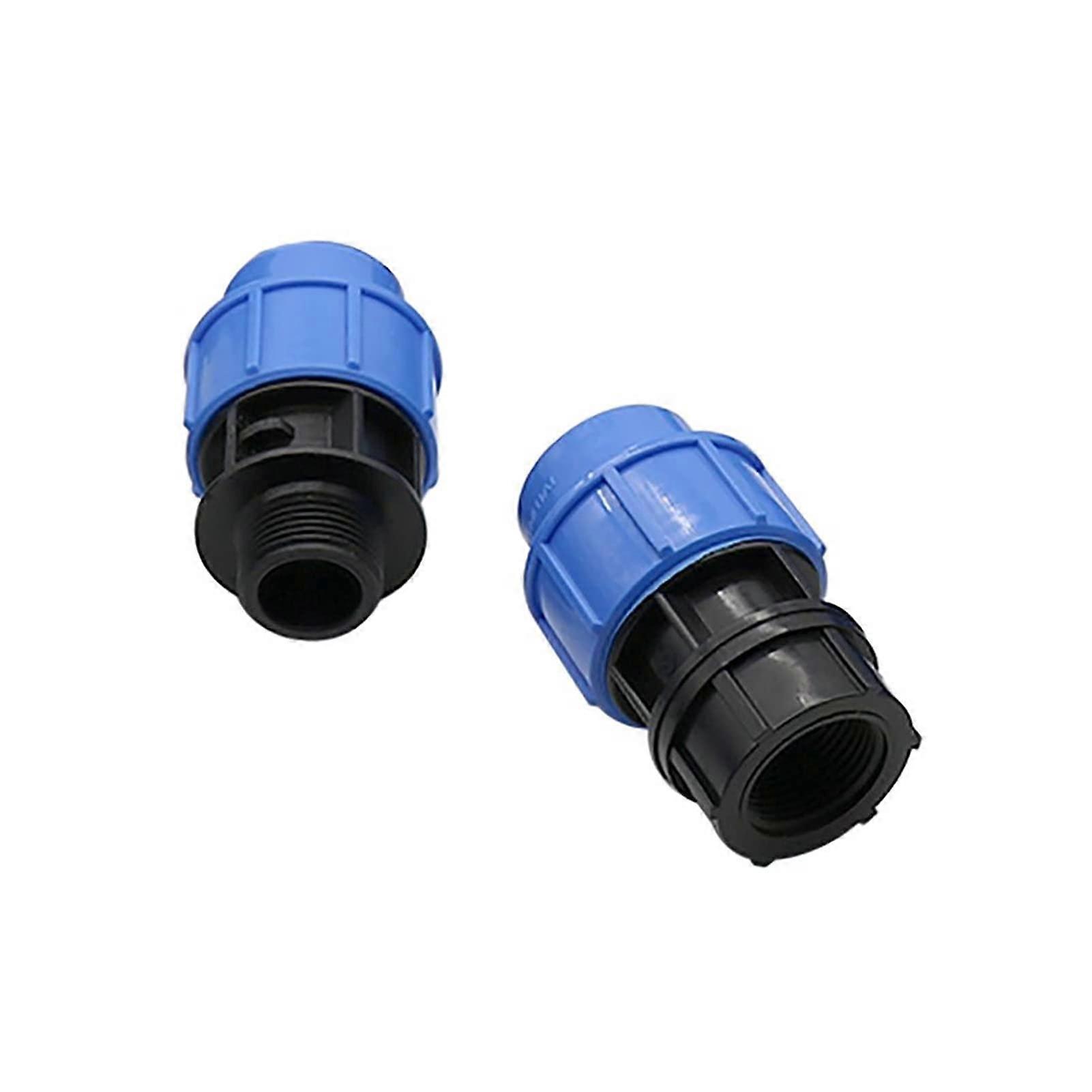 Garden Irrigation Connector 20mm to 1/2 Inch PE Pipe Fitting with Internal External Thread