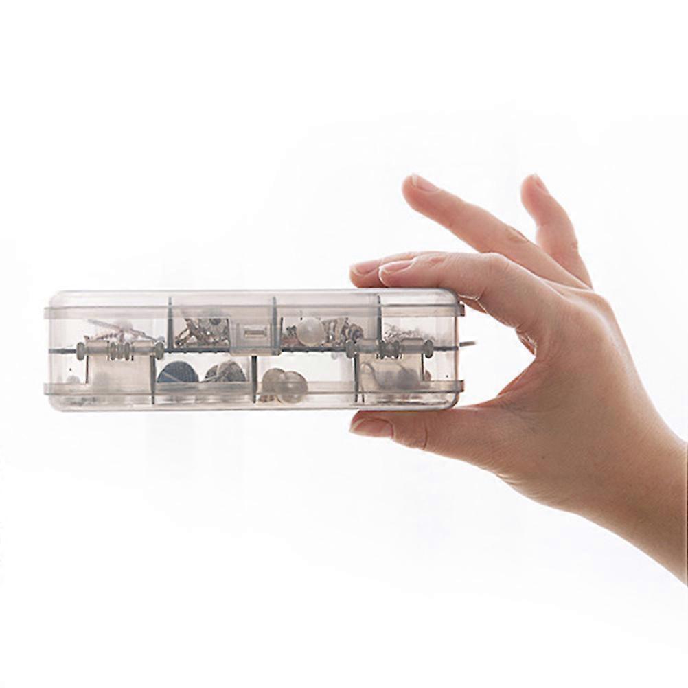 Jewelry Storage Case Plastic Box for Desktop Use 2Pcs