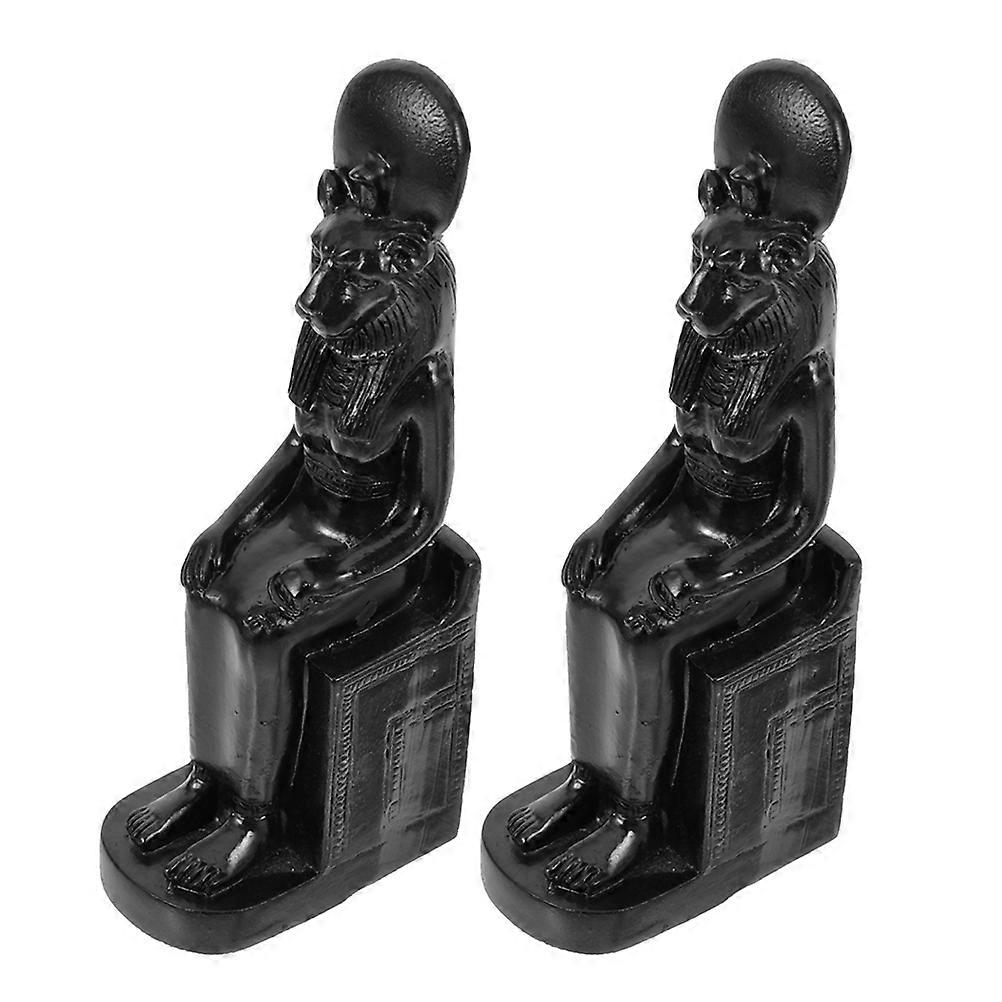 Sphinx Egypt Statue Resin Egyptian Sphinx Figurine for Decor 2Pcs