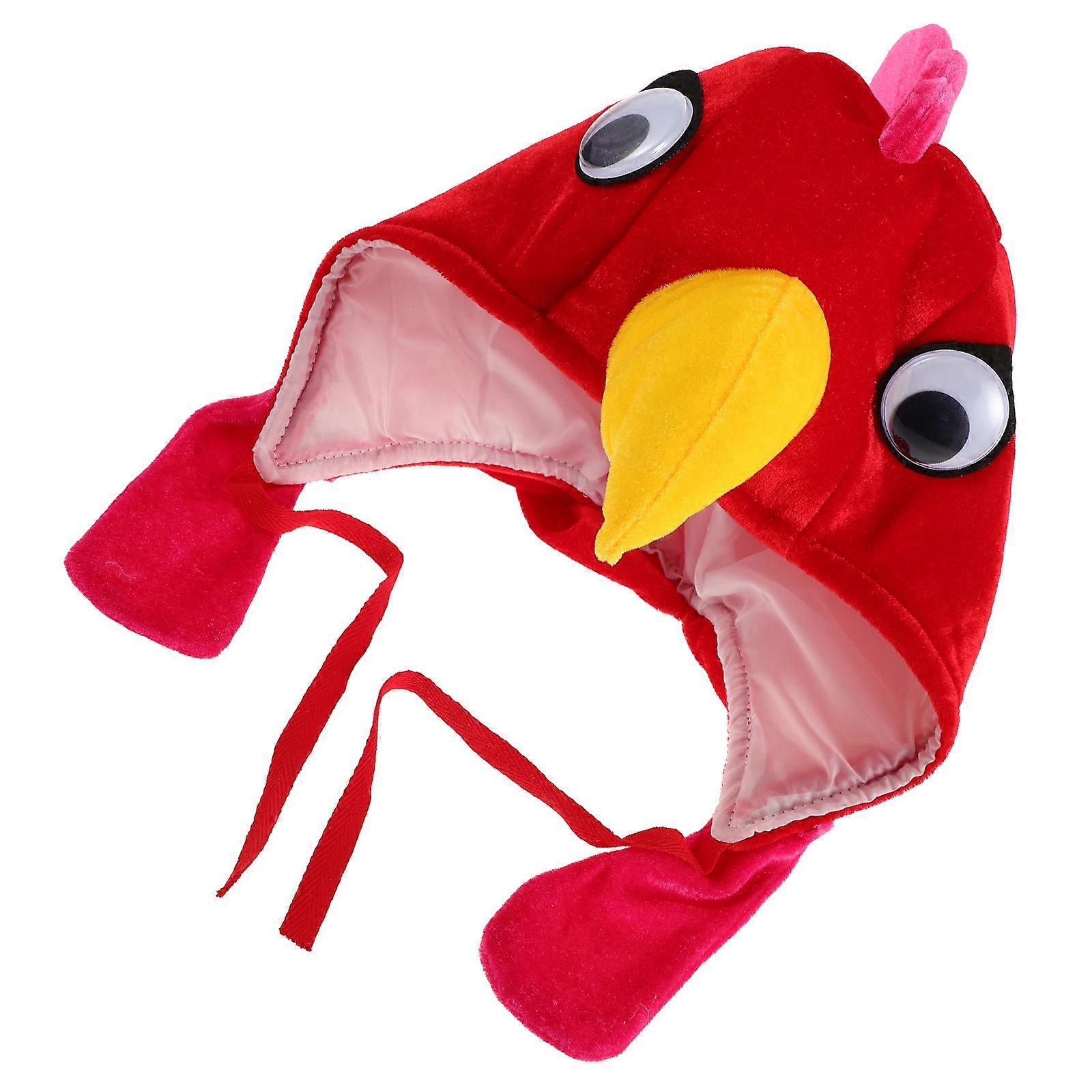 Chicken Hat Polyester Animal Costume Hat for Party Use