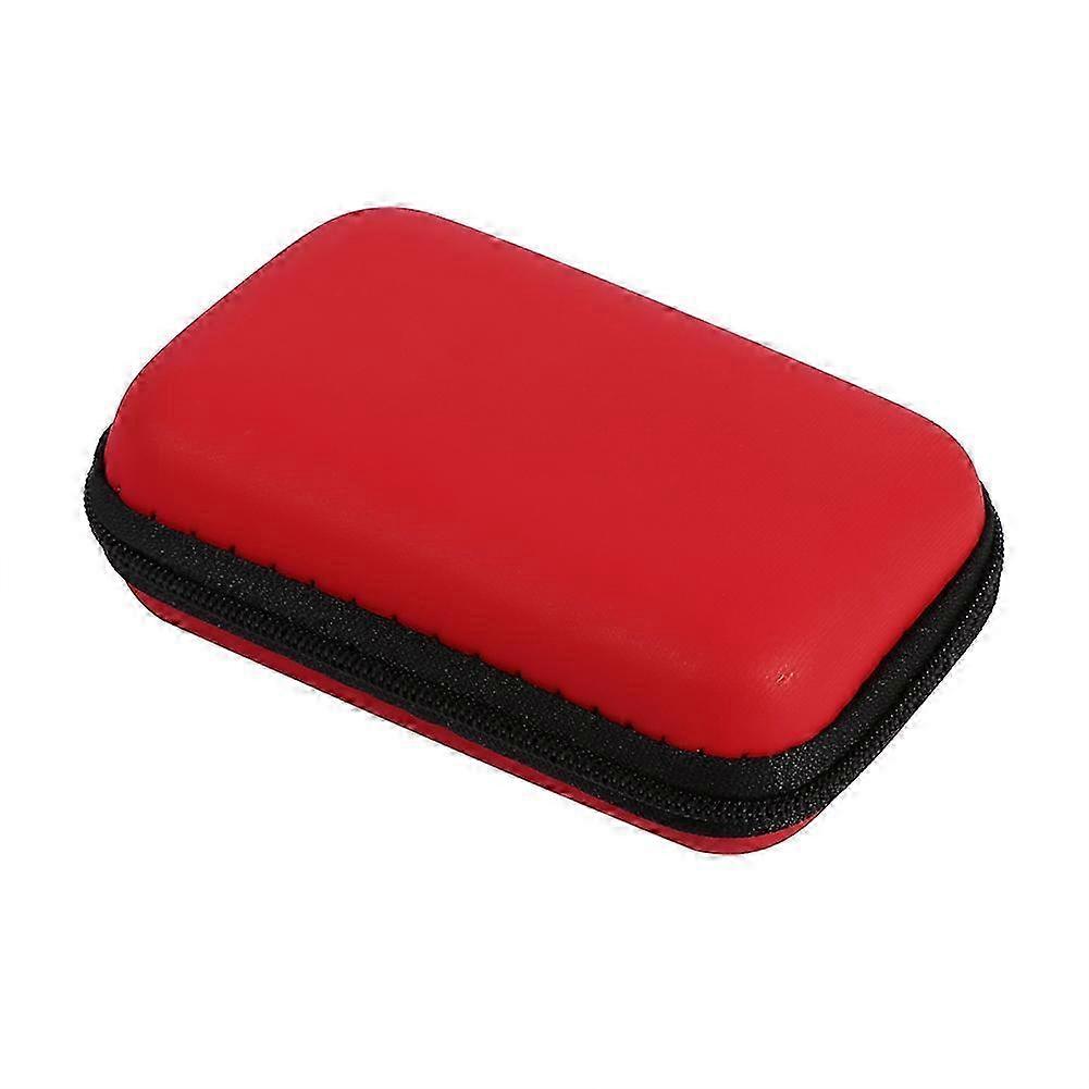 2025 Mini Storage Bag Gadgets Organizer Portable Case For Earphone U Disk Data Cable Hot (Red)