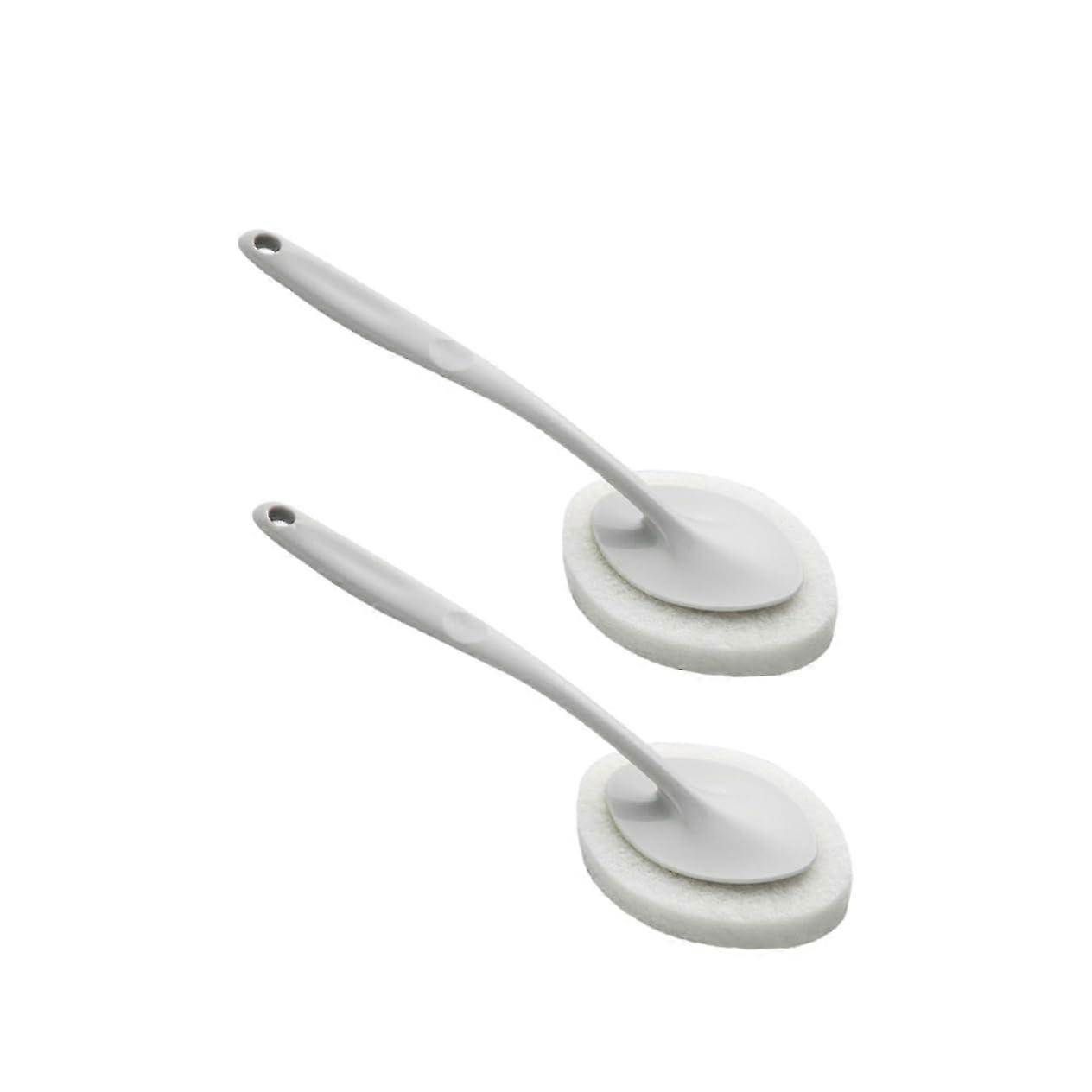 2pcs Cleaning Brush Bath Sponge Brush with Ergonomic Grip for Kitchen and Bathroom