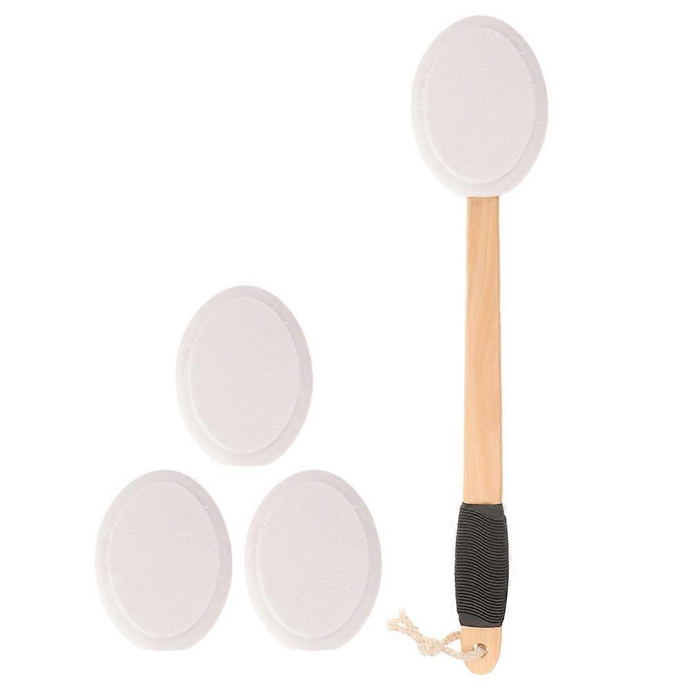 Back Brush for Lotion Application 4Sets with Replaceable Heads for Home Use