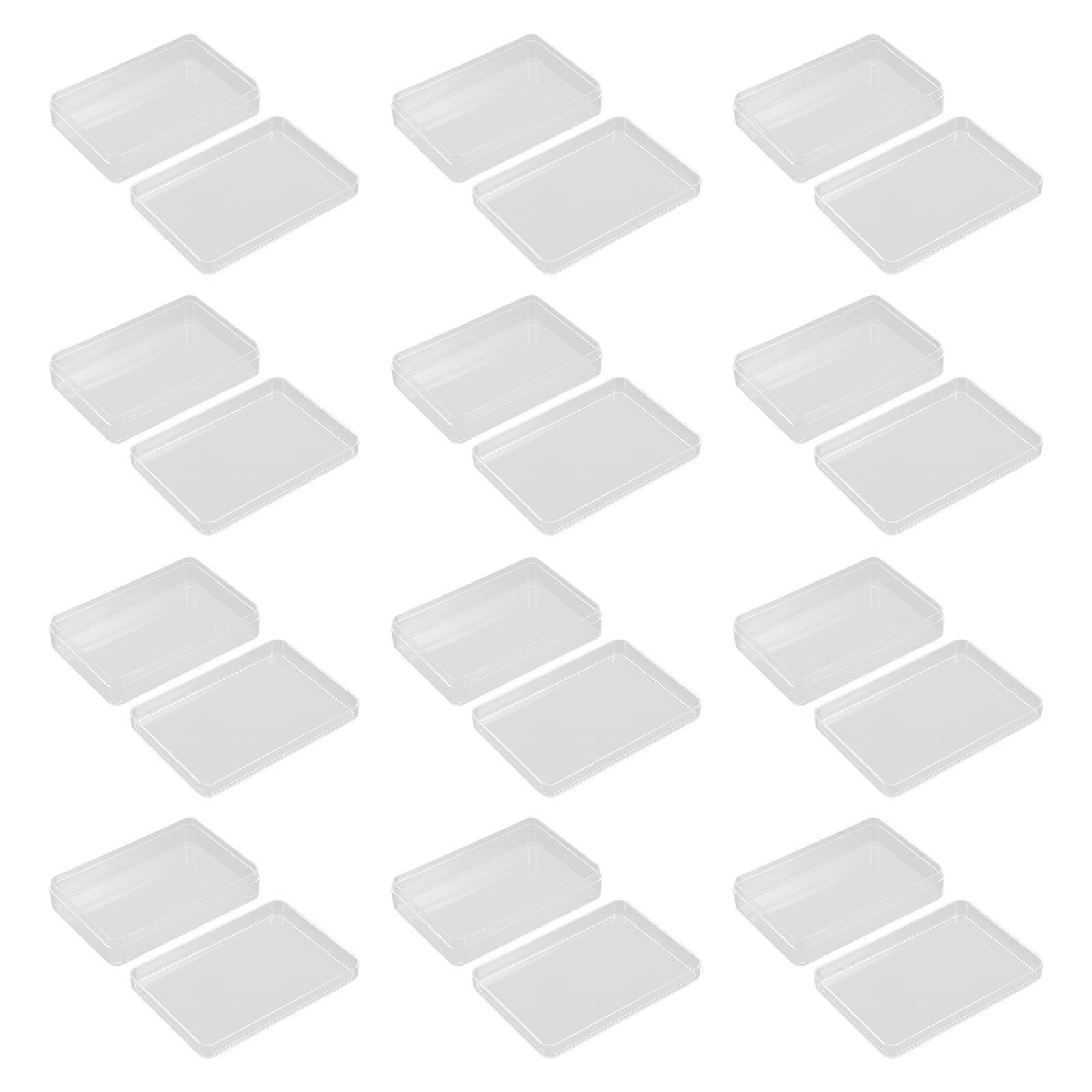 Plastic Poker Cards Holder Storage Box for Organization 12Pcs Transparent Boxes