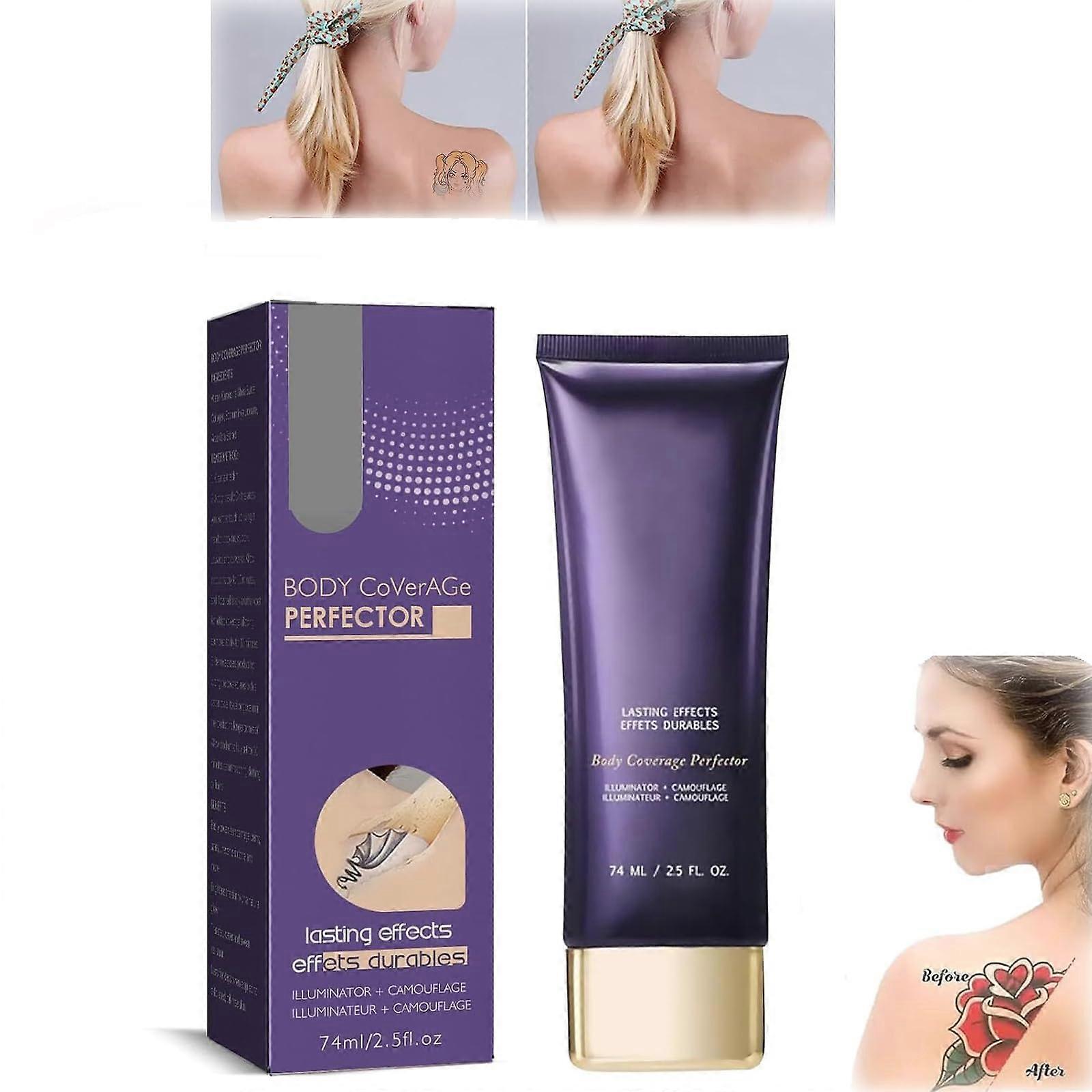 Waterproof Full Coverage Body Concealer for Tattoos, Scars and Stretch Marks with Matte Finish