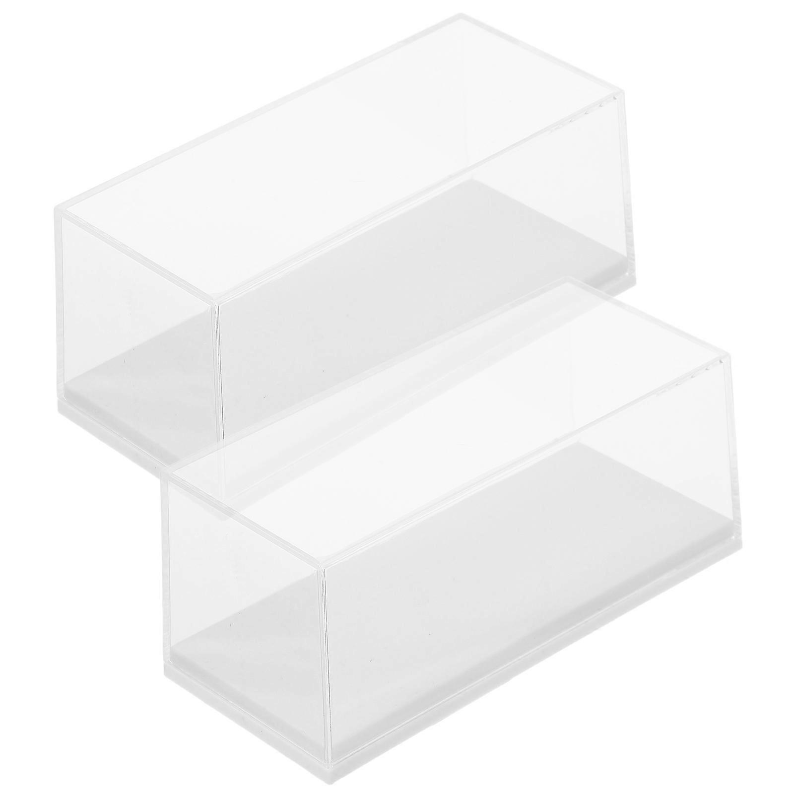 Acrylic Display Box for Model Cars with Protective Storage 2Pcs