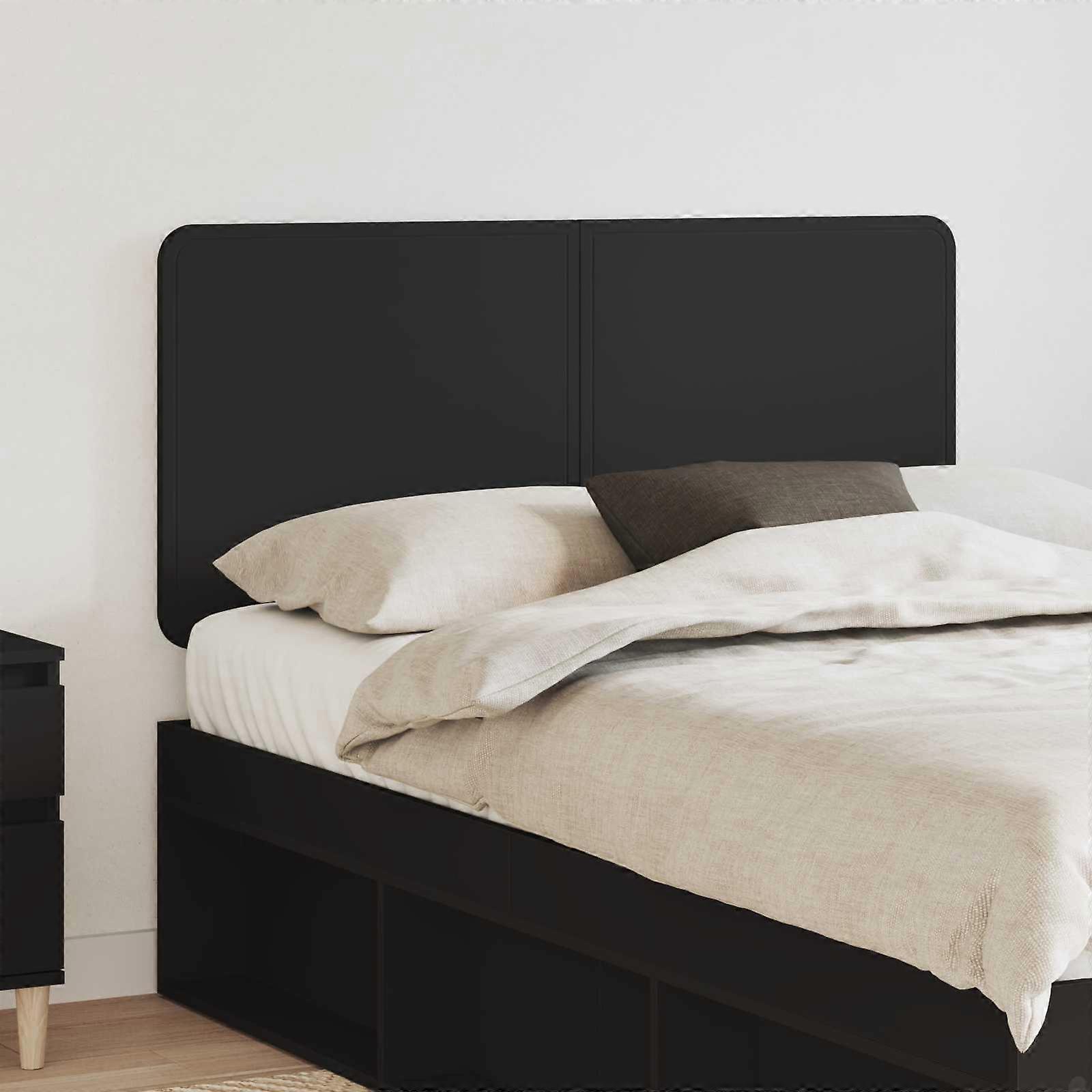 Kopfteil Schwarz Eichen-Optik 120 cm Holzwerkstoff