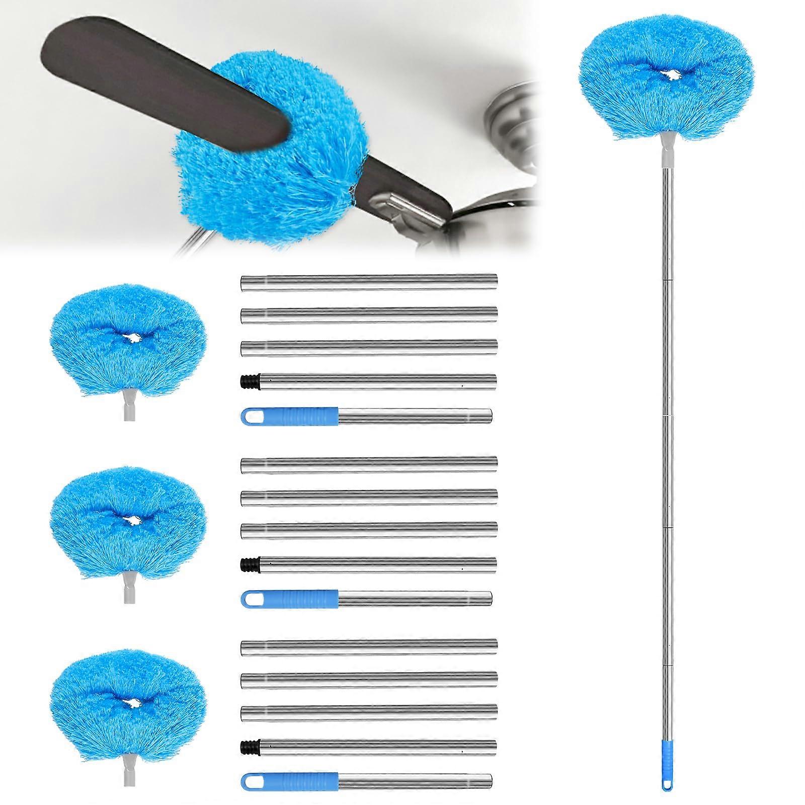 Ceiling Fan Duster with 66.9 Inch Telescopic Handle and Removable Head for MultiSurface Cleaning