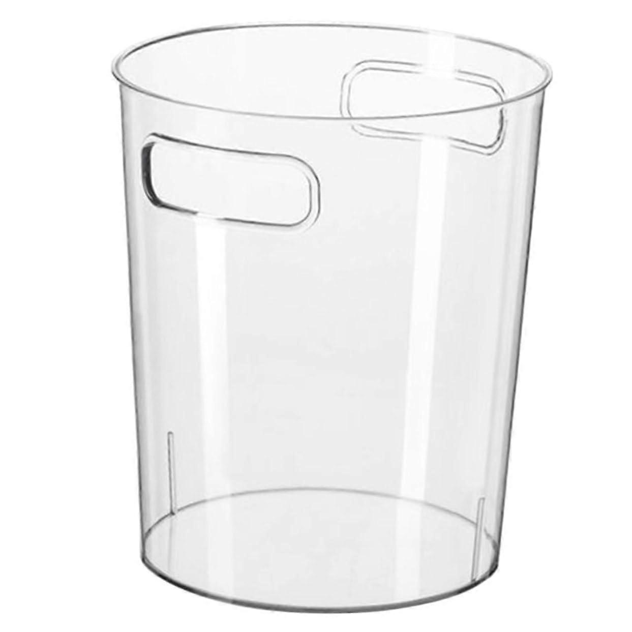 Trash Can with Handle, Compact Plastic Desktop Waste Bin for Kitchen, Office and Home Use