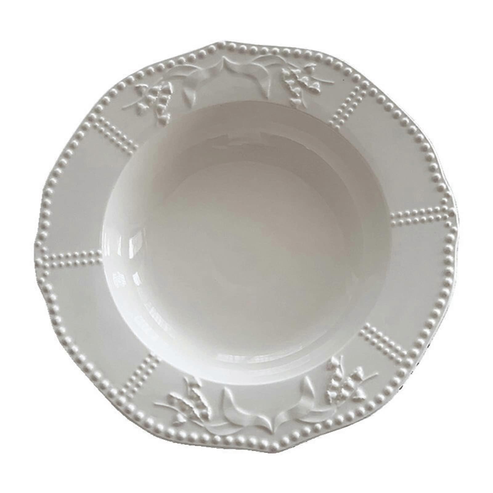 Ceramic Dinner Plates Set Stackable SpaceSaving Porcelain Dessert and Salad Plates Dishwasher Safe