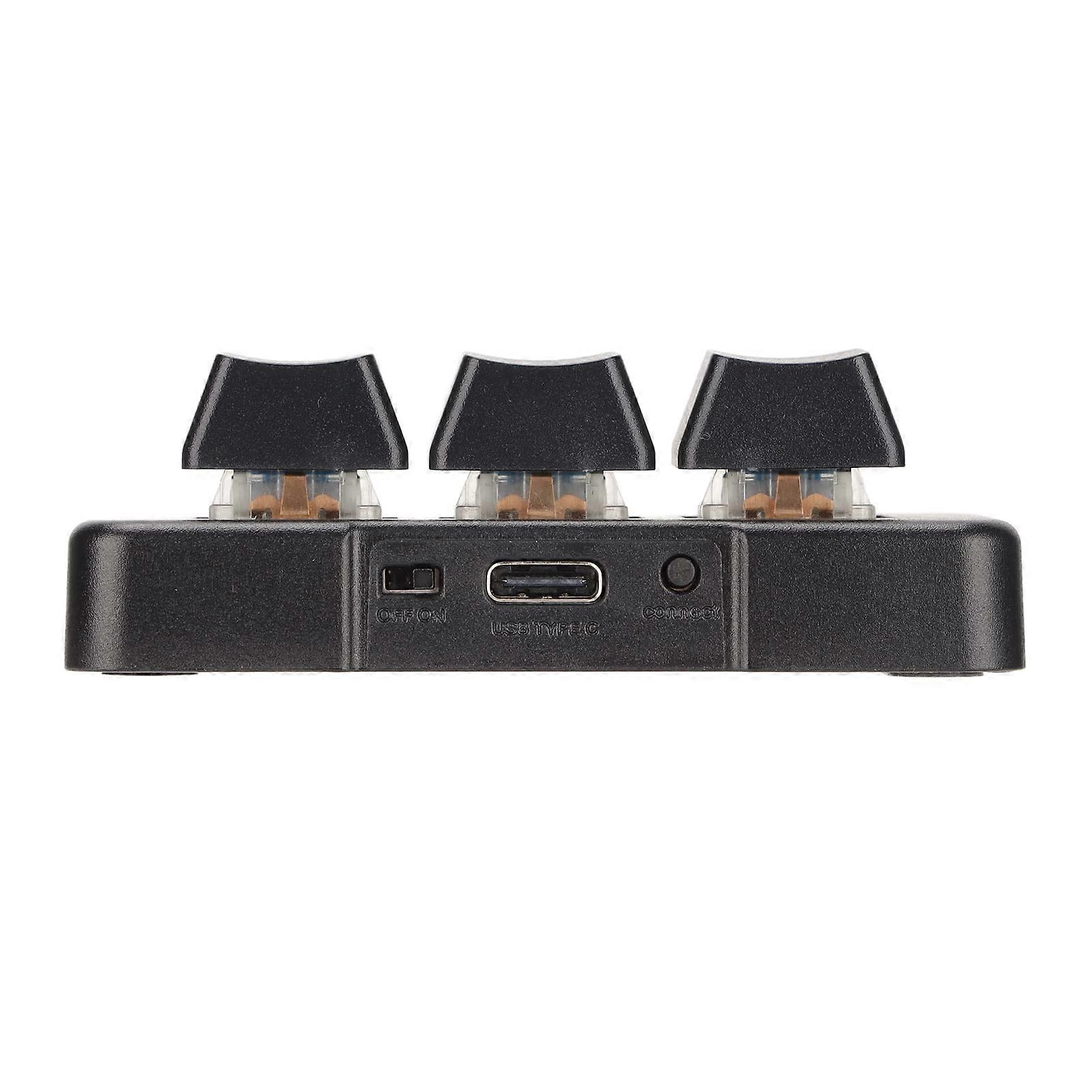 3 Key Mechanical Gaming Keypad RGB Backlit Programmable USB Plug and Play Macro Keyboard Black