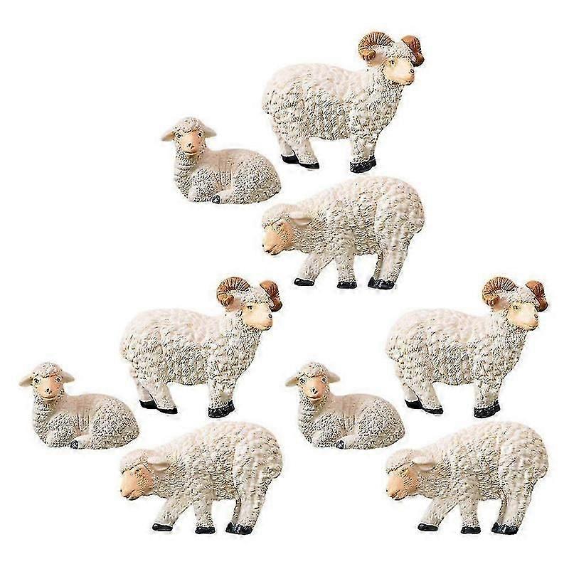 mini lamb figurines for moss garden decor
