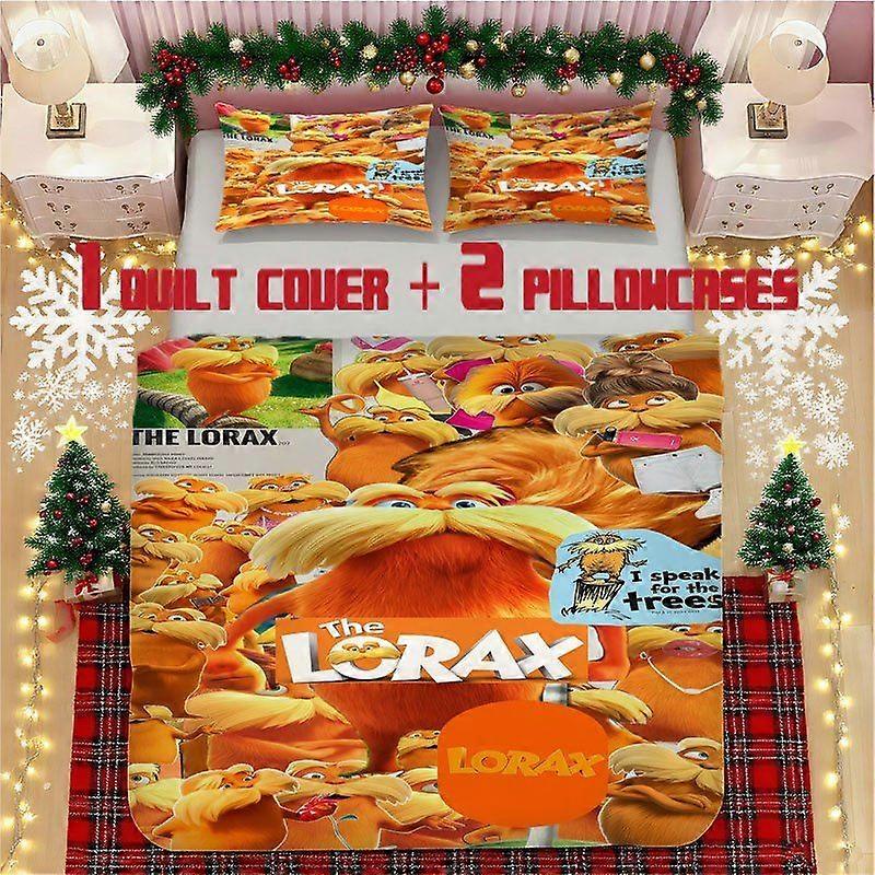 The Lorax Patchwork Soft Printed Bedding Set Polyester Fabric Decorative & Warm