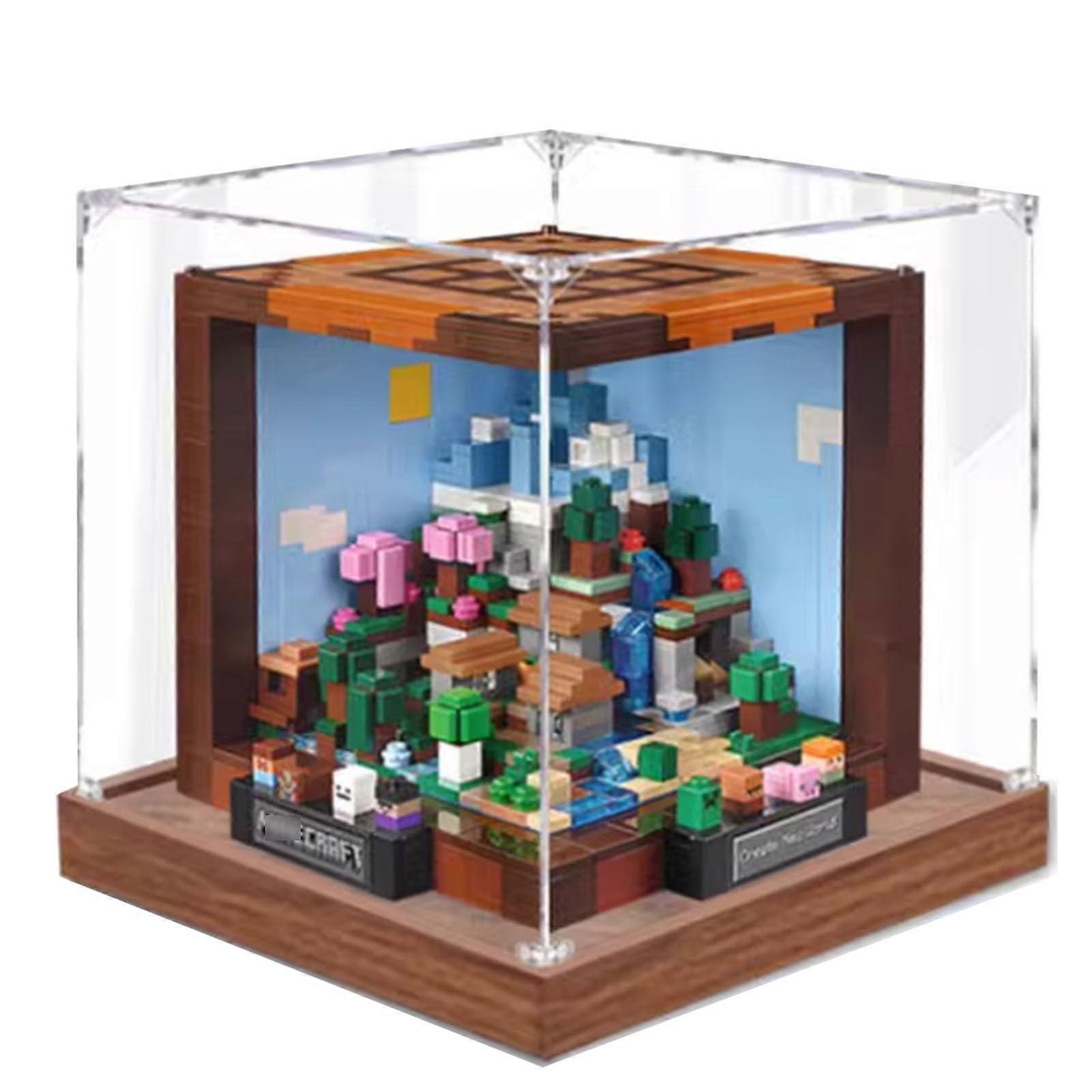 Acrylic Display Case for  21265 Creative Workbench, Clear Dustproof 2mm Brown Acrylic Box