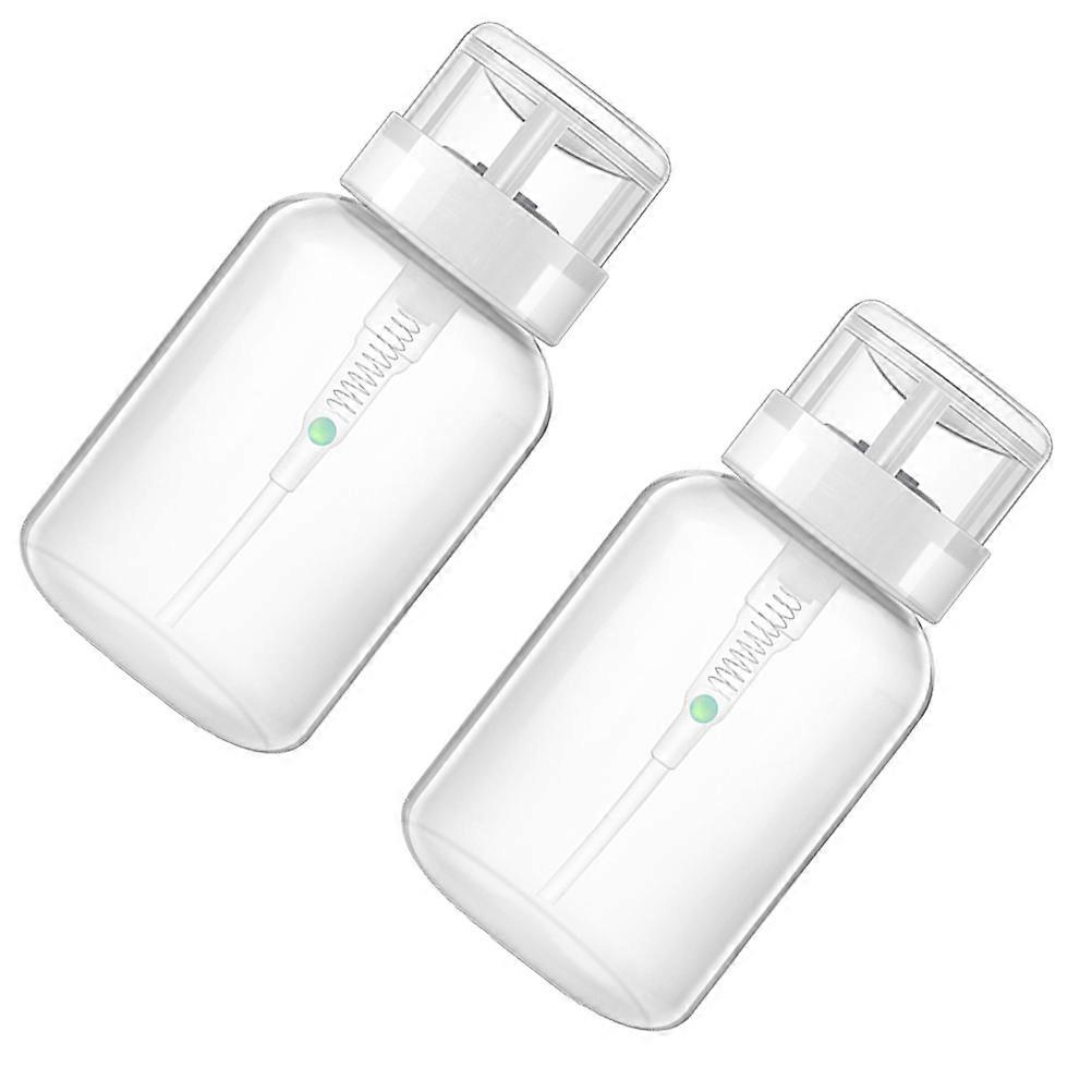 Nail Polish Remover Bottle with Lockable Pump for Convenient Use 2Pcs