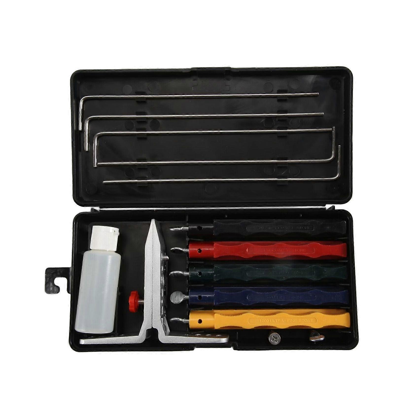 Knife Sharpening System,Professional Knife Sharpener with Controlled Angle,Knife Sharpener Professional with 5 Whetstone