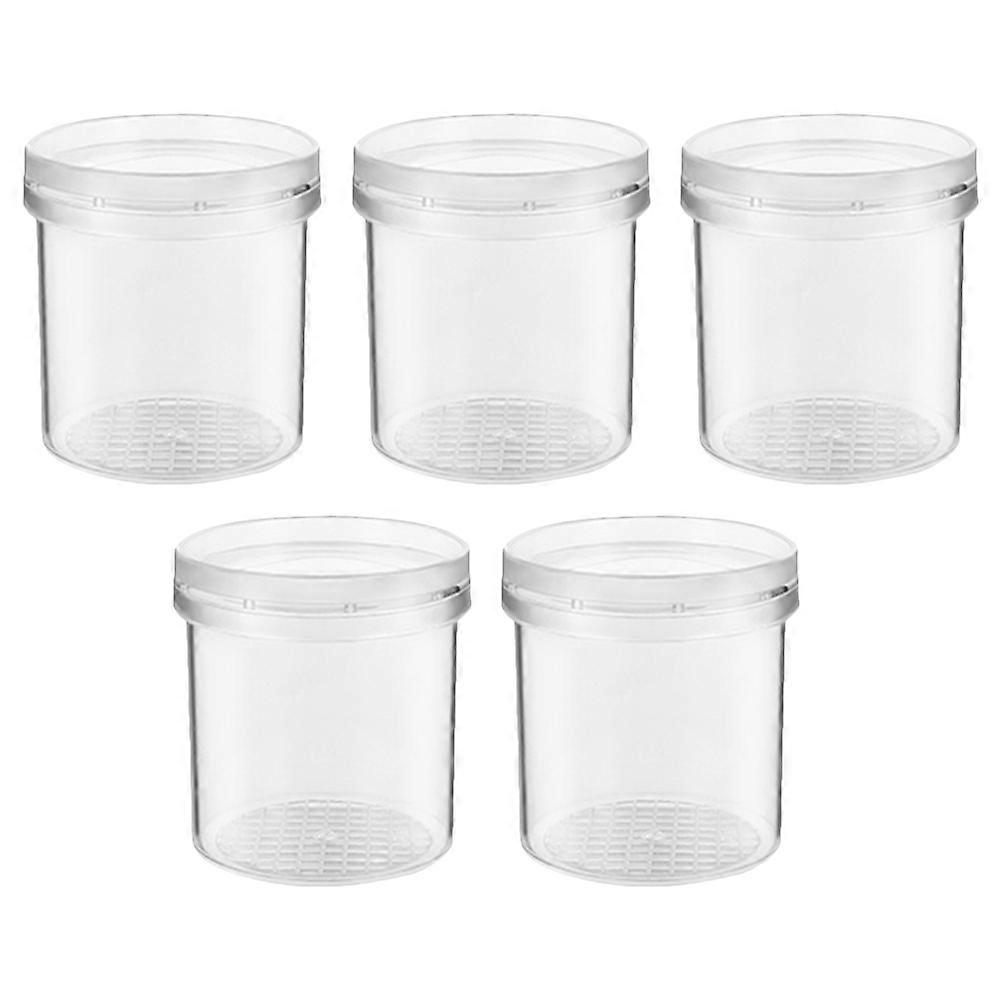 Plastic Insect Observation Box for Outdoor Use with Magnifier 5Pcs