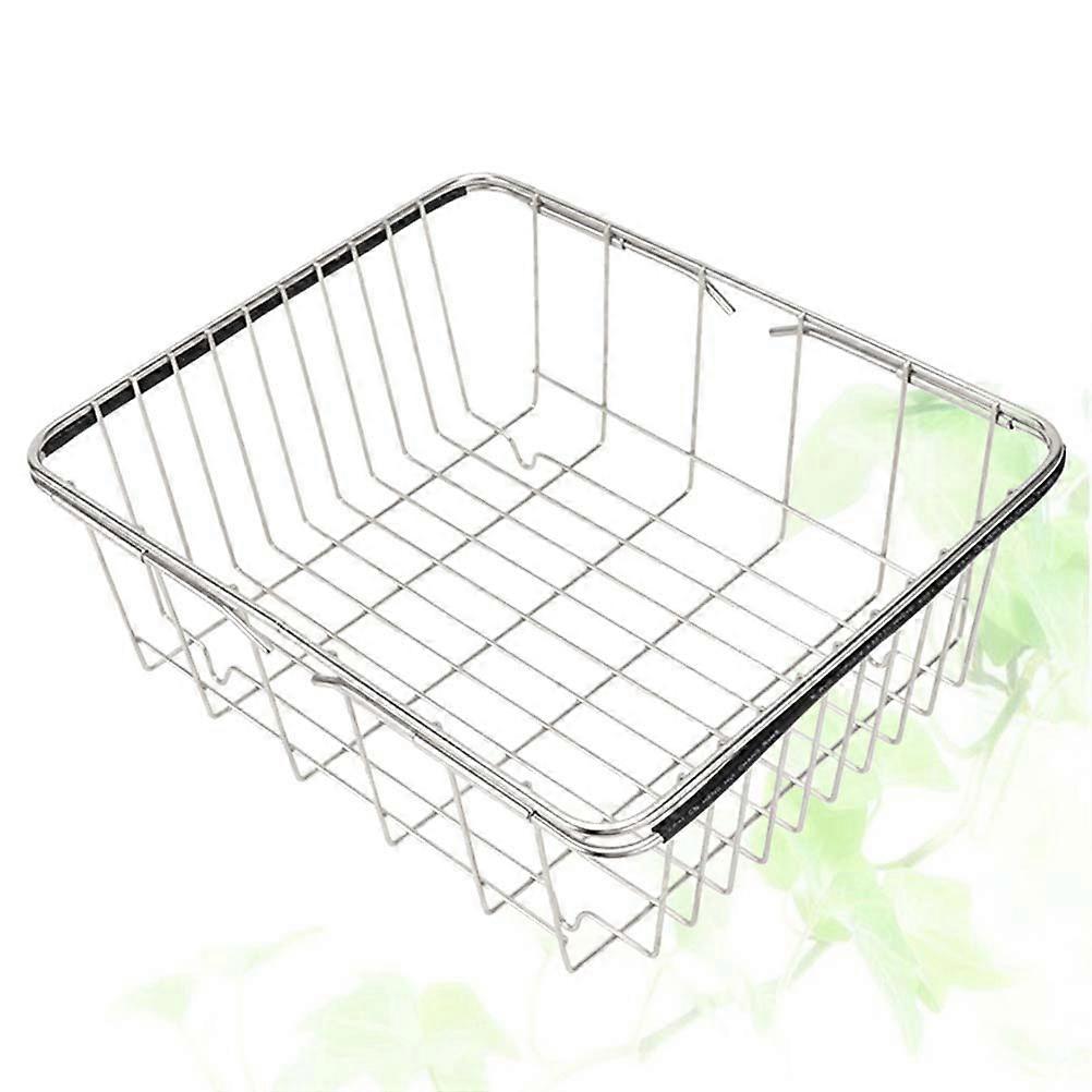Rustproof Dish Drainer Expandable Kitchen Utensil 330-420mm Quick Drying Design 1Pcs