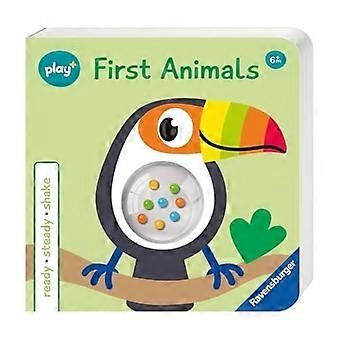Ravensburger Play+ Prêt, partez, secouez : Premiers animaux - Livre sensoriel pour bébés et jeunes enfants - Cadeaux d'éveil et de développement - 6 mois et plus