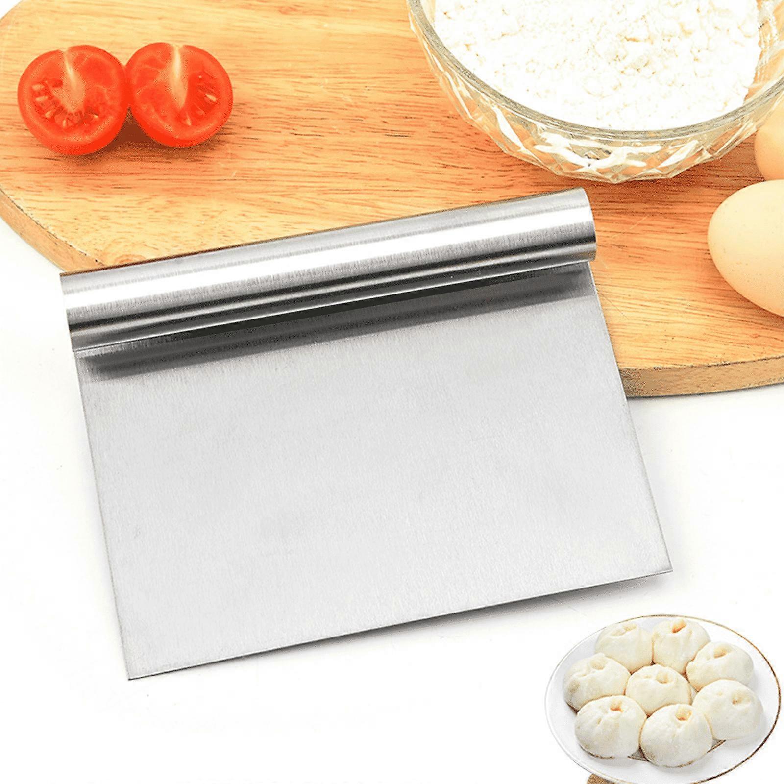 ACDANC Stainless Steel Scraper Precision Cutting Dough Scraper Baking Essential Baking Scraper