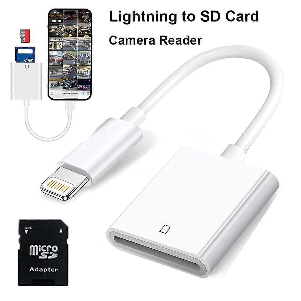 TF & SD Memory Card Reader Camera Reader Adapter for compatible with iPhone compatible with iPad Plug and Play