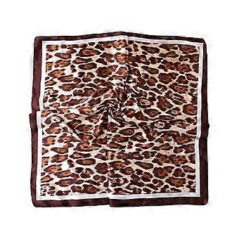 90 x 90 cm großer Schal mit Leopardenmuster, stilvolles Kopftuch/Bandana/Halstuch aus Polyestergewebe, in verschiedenen Farben erhältlich