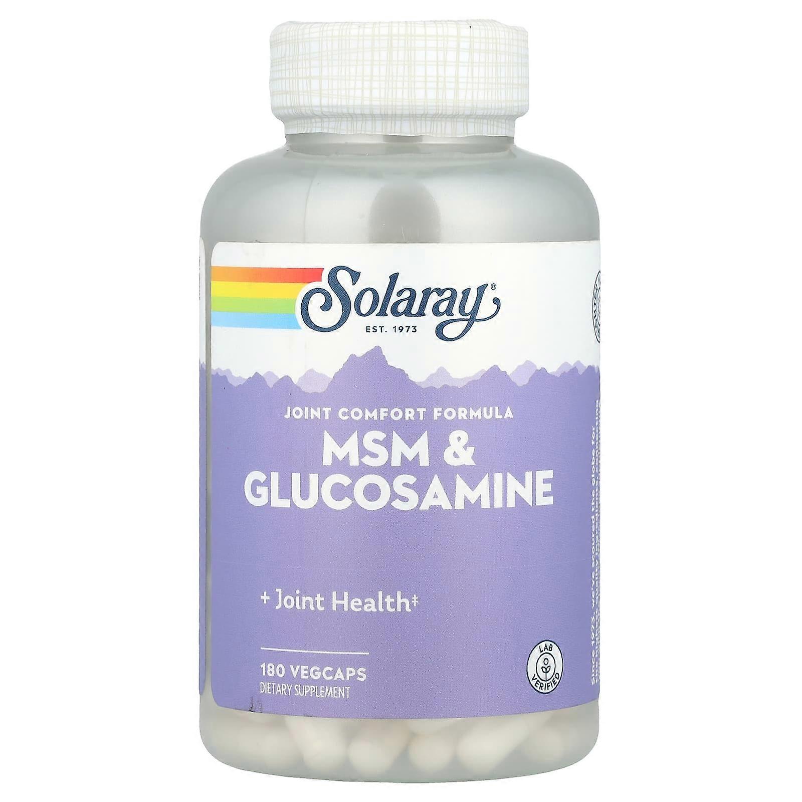 Solaray, MSM e Glucosamina, 180 VegCaps