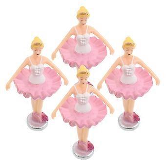 Musical Box Accessories Ballet Princess Dolls for Playing Use 4Pcs